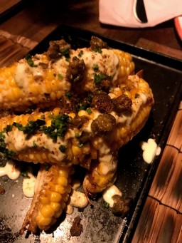 Mazorca - delicious grilled corn from a restaurant